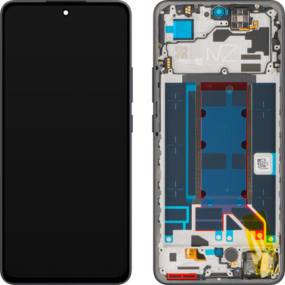 Oppo Reno13 FS 5G / Reno13 F érintőképernyős kijelző, kerettel, szürke (Graphite Grey), Service Pack 621029000449