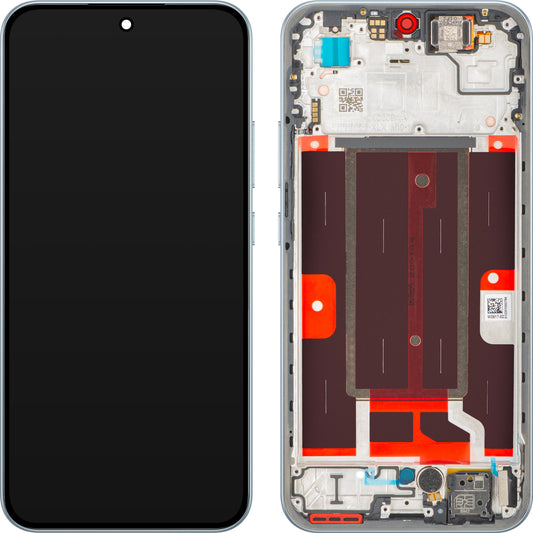 Oppo A6 Pro 5G érintőképernyős kijelző, kerettel, szürke (Lunar Titanium), Service Pack 621029000655