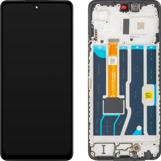 Oppo A5 5G érintőképernyős kijelző kerettel, fekete, Service Pack 621029000578