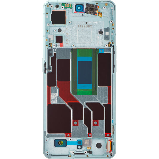 Oppo Reno8 Pro+ / Reno8 Pro érintőképernyős kijelző, kerettel, zöld, csere 4130264