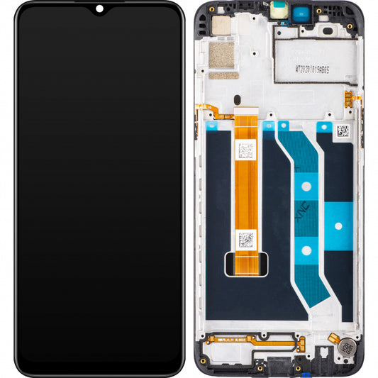Realme 6i érintőképernyős kijelző, kerettel, fekete, Swap 4903584