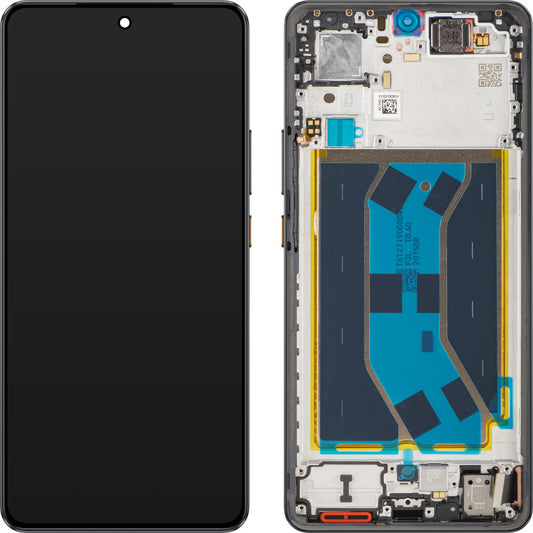 Realme GT 7 érintőképernyős kijelző kerettel, fekete (IceSense Black), Service Pack 621029000573