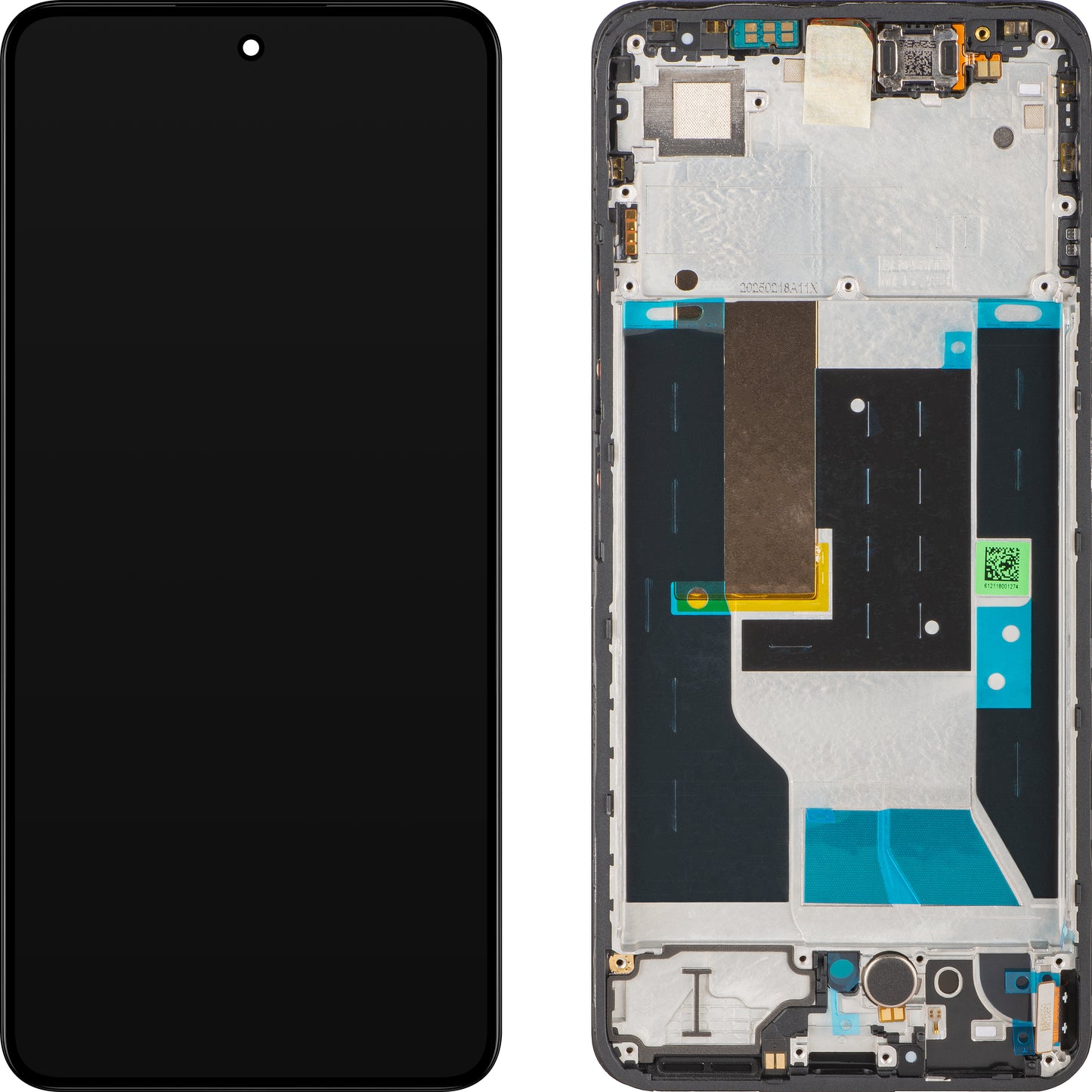 Realme 14T érintőképernyős kijelző kerettel, fekete (Obsidian Black), Service Pack 621029000502