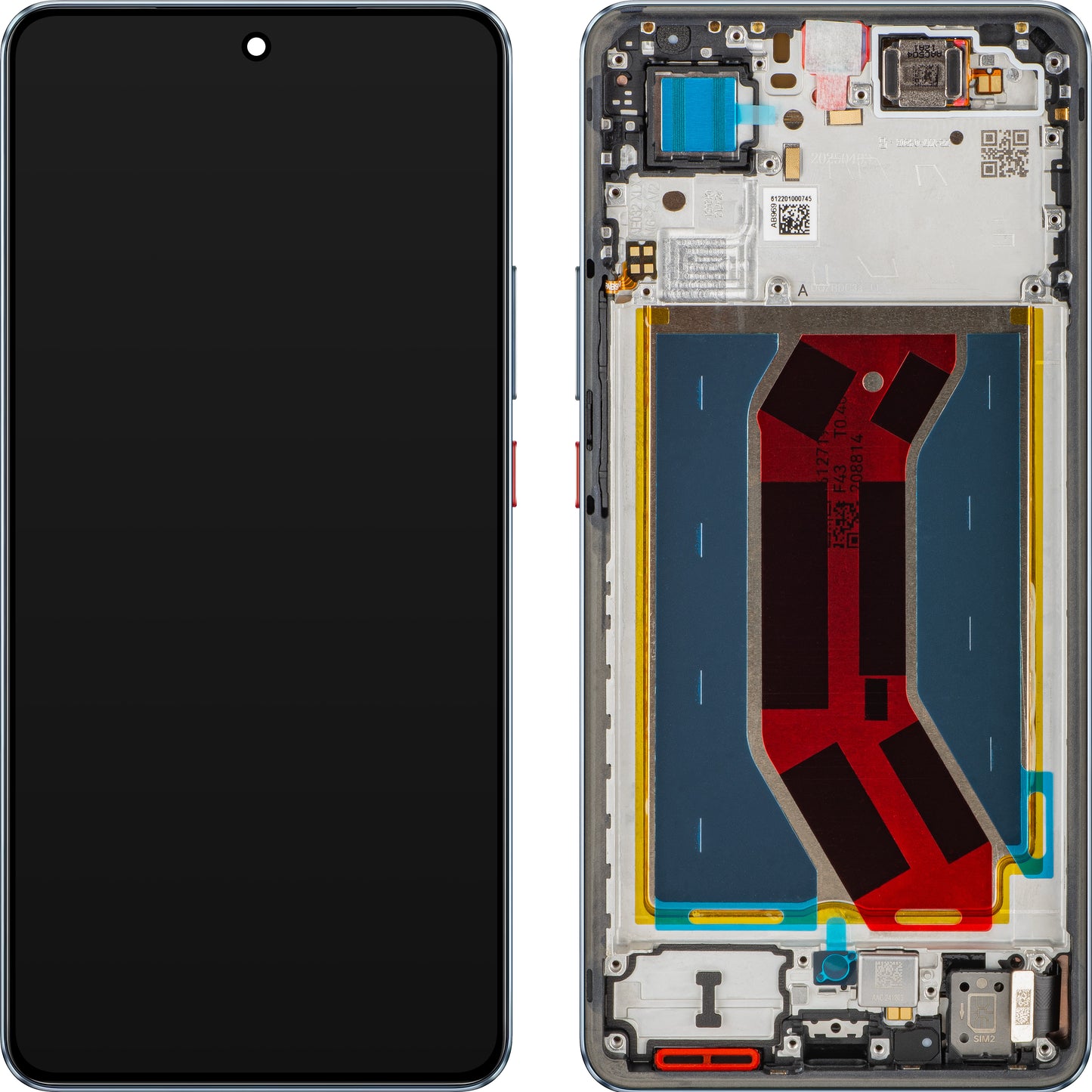 Kijelző érintőképernyővel Realme GT 7T, kerettel, Kék (IceSense Blue), Service Pack 621029000575