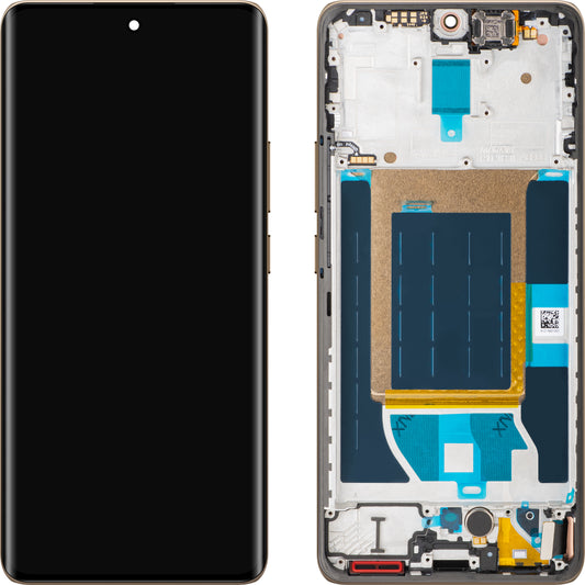 Realme 14 Pro érintőképernyős kijelző, kerettel, Fehér (Pearl White), Swap 621029000423