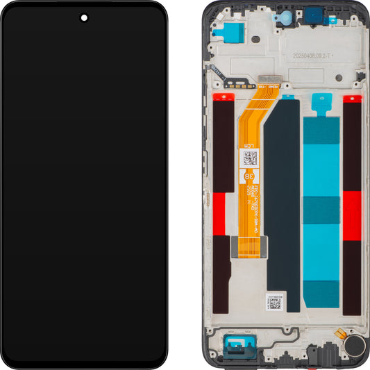 Realme C71 kijelző érintőképernyővel, kerettel, fekete, Service Pack 621029000577