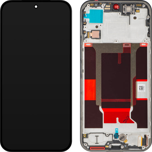 Realme 16 Pro érintőképernyős kijelző kerettel, fekete, Service Pack 621029000809