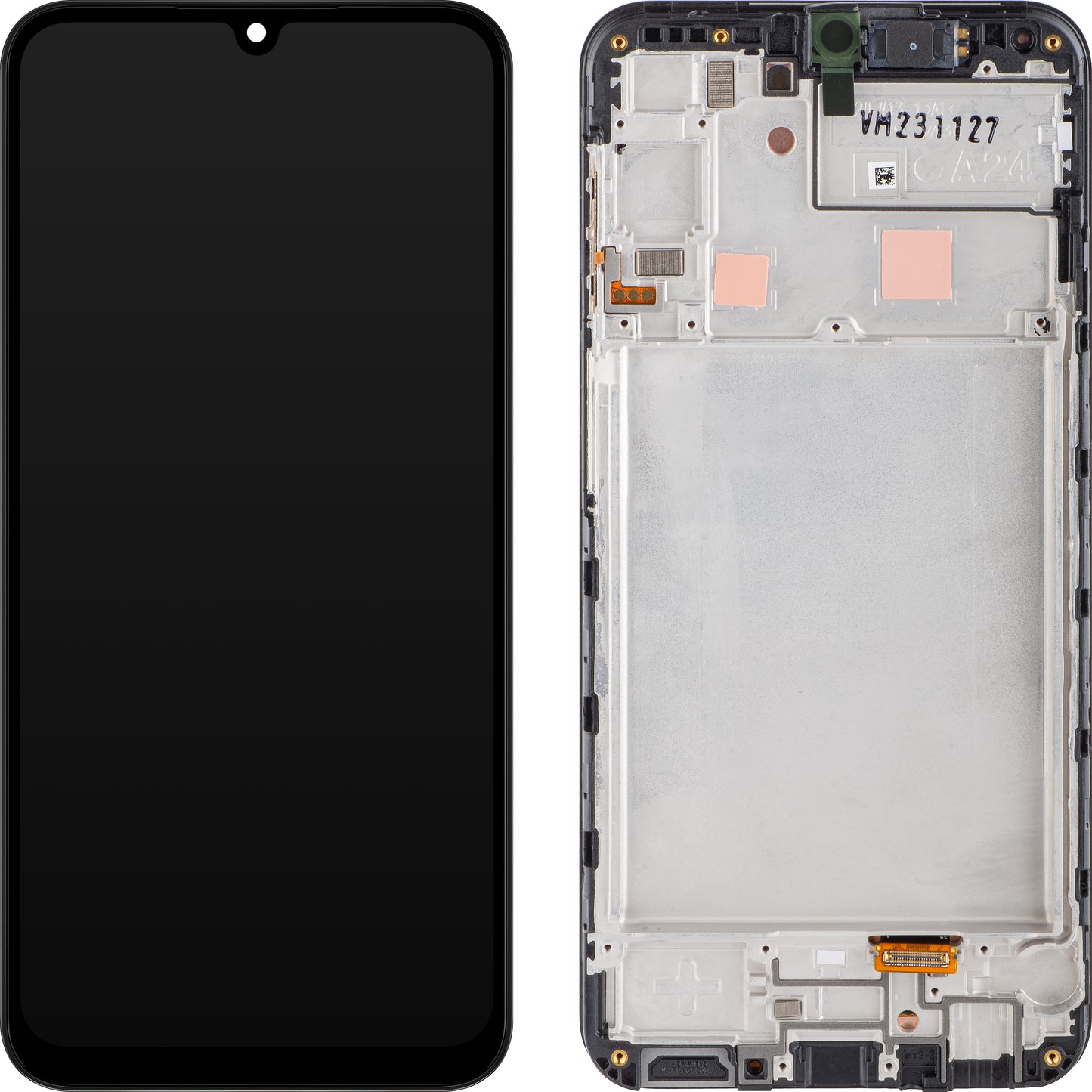 Samsung Galaxy A24 4G A245 érintőképernyős kijelző Samsung Galaxy A24 4G A245, kerettel, fekete, szervizcsomag GH82-31240A 