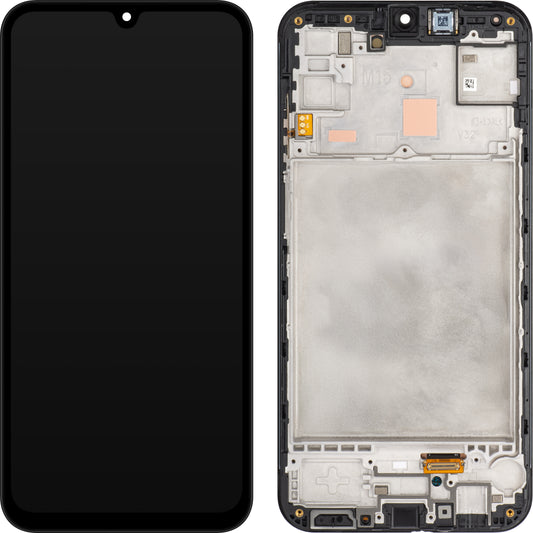 Samsung Galaxy M15 érintőképernyős kijelző, kerettel, fekete (szürke), újrazárt GH82-34683A