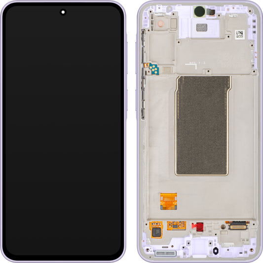 Samsung Galaxy A37 5G érintőképernyős kijelző, kerettel, lila (világos ibolya), Service Pack GH82-39232D