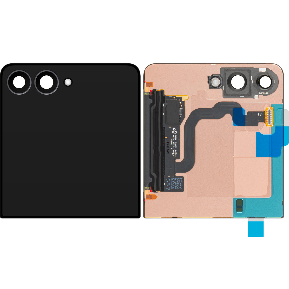 Samsung Galaxy Z Flip8 F776 érintőképernyős kijelző, Sub Outer, fekete, Service Pack GH82-39757A