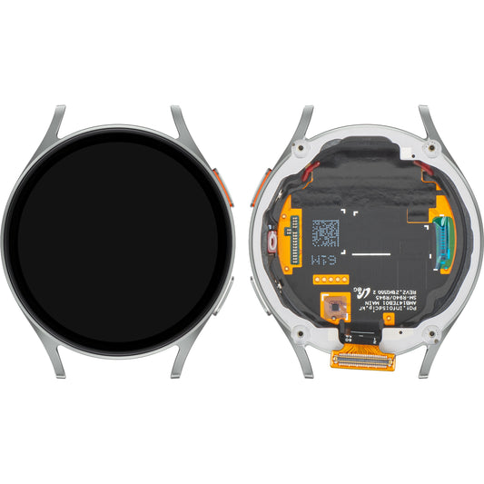 Samsung Galaxy Watch7 44mm érintőképernyős kijelző, kerettel, BT verzió, ezüst, Service Pack GH97-29845C