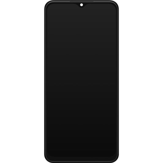 Samsung Galaxy A13 A135 érintőképernyős kijelző, kerettel, fekete, Swap GH82-28508A