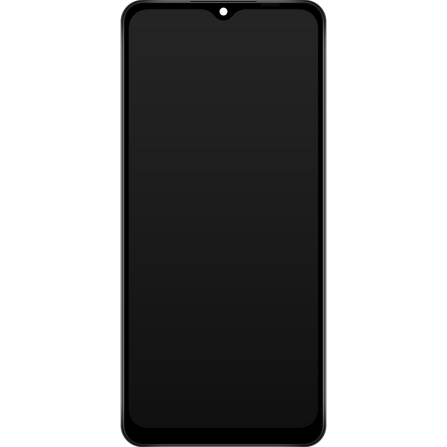Samsung Galaxy A12 Nacho A127 érintőképernyős kijelző, kerettel, fekete, újrazárt GH82-26486A