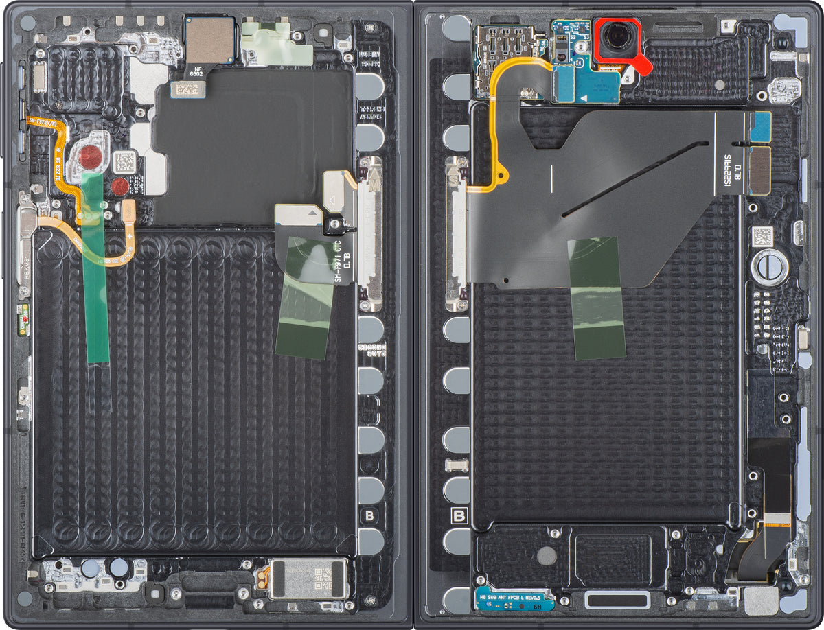 Samsung Galaxy Z Fold8 F971 érintőképernyős kijelző, kerettel, belső alatti, fekete (grafit), Service Pack GH82-39869A