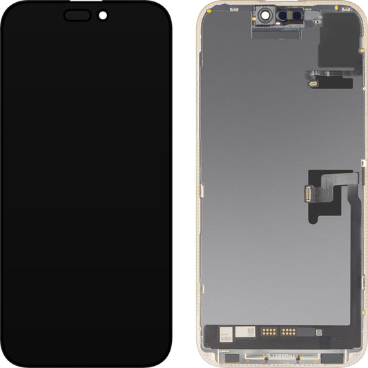MP érintőképernyős és közelségérzékelős kijelző Apple iPhone 16 Pro Max kompatibilis, kerettel, OLED FHD 120Hz diagnosztikai szoftver verzió, fekete