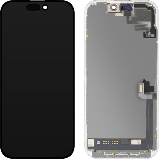 MP érintőképernyős és közelségérzékelős kijelző Apple iPhone 17-hez kompatibilis, kerettel, OLED FHD 120Hz diagnosztikai szoftververzió, fekete