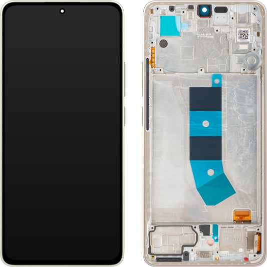 Érintőképernyős kijelző Xiaomi Redmi Note 13 4G, kerettel, arany színű prizma, szervizcsomag 56000200N700 