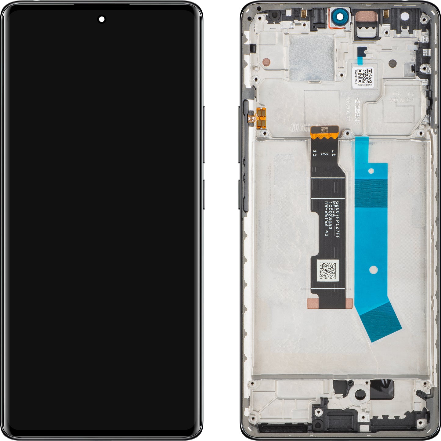 Xiaomi Redmi Note 14 Pro 4G érintőképernyős kijelző, kerettel, Fekete (Midnight Black), Service Pack 560003000O600