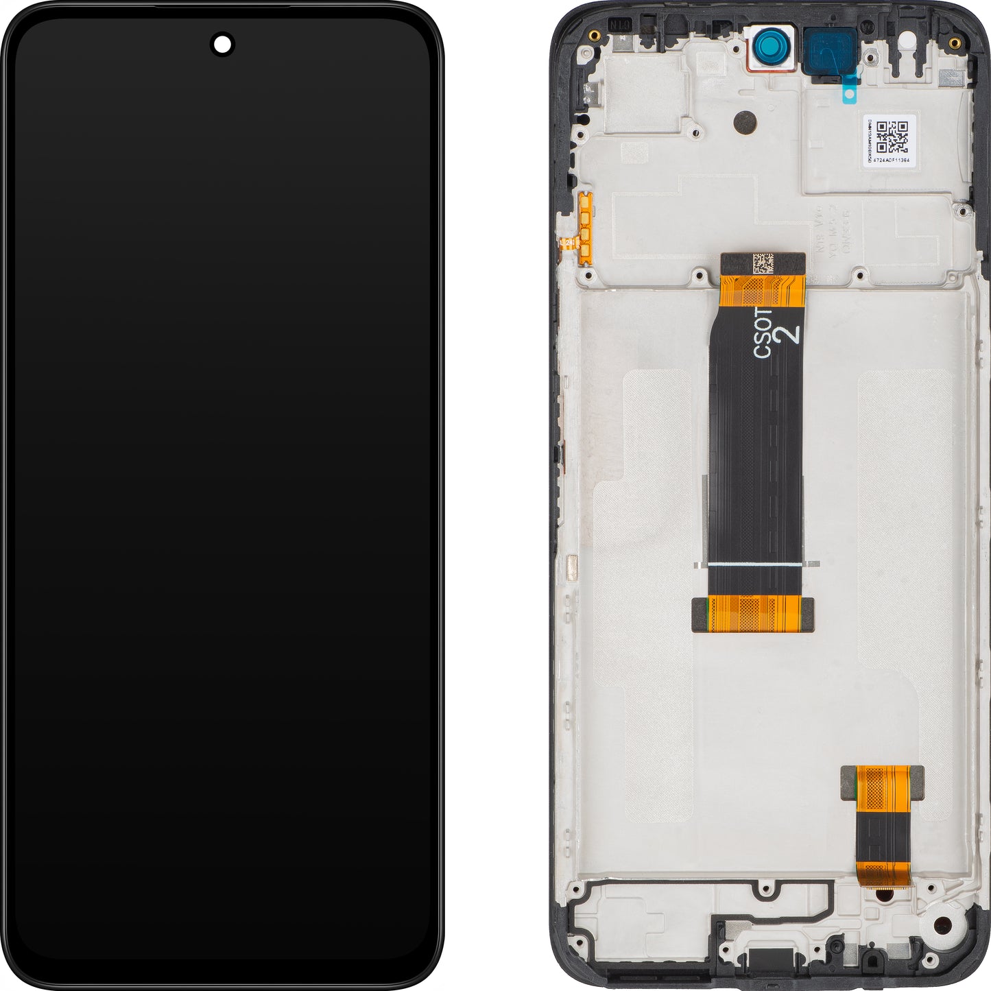 Xiaomi Redmi 13x érintőképernyős kijelző, kerettel, fekete, Service Pack 560004N19AR00