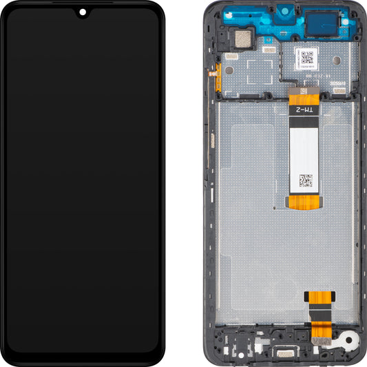 Xiaomi Poco C71 / Redmi A5 4G érintőképernyős kijelző kerettel, Long Flex verzió, fekete, Service Pack 56000100C3Z00