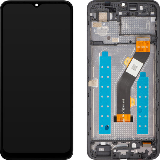 ZTE Blade A35e érintőképernyős kijelző, kerettel, fekete, Service Pack 80800521321
