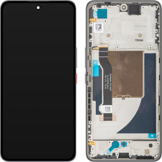 ZTE nubia Neo 3 GT érintőképernyős kijelző, kerettel, fekete, Service Pack 123448601195