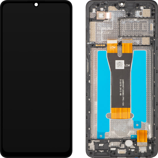 ZTE Blade A56 / Blade A36 érintőképernyős kijelző, kerettel, fekete, szervizcsomag 80800522766