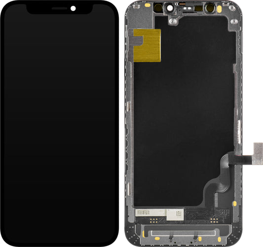 ZY érintőképernyő kijelző Apple iPhone 12 mini készülékhez, kerettel, In-Cell LCD változat, fekete 