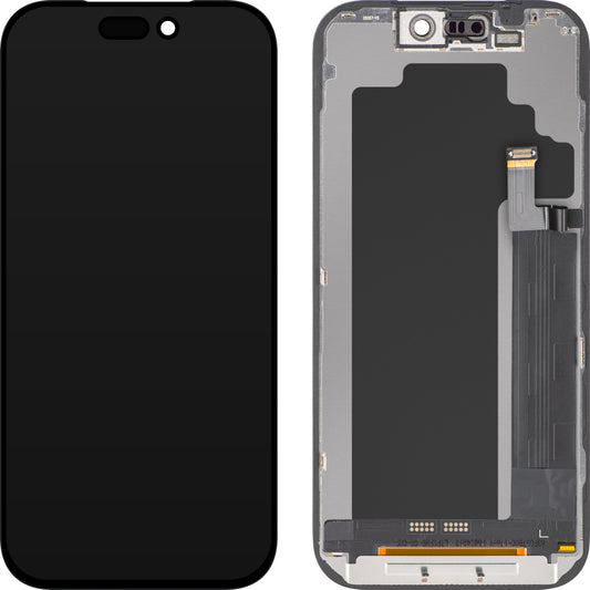 ZY érintőképernyős kijelző Apple iPhone 17 Pro-hoz, kerettel, mozgatható IC In-Cell LCD verzió, fekete