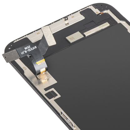 ZY érintőképernyős kijelző Apple iPhone 17e / 16e készülékhez, kerettel, LCD In-Cell IC mozgatható verzió, fekete