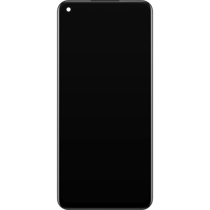 Realme 7 5G érintőképernyős kijelző Realme 7 5G, kerettel, fekete, szervizcsomag 490474747