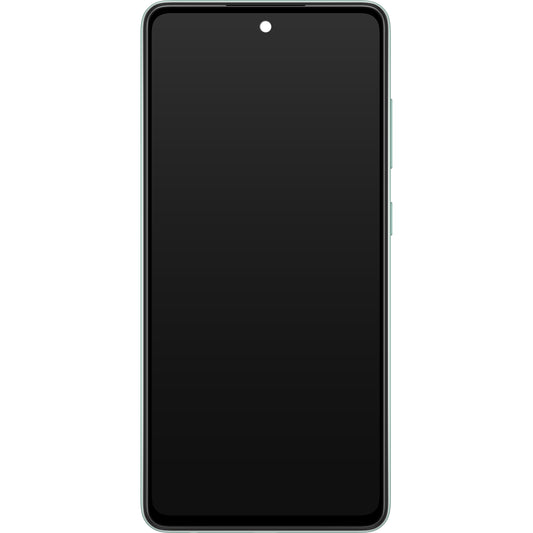 Érintőképernyős kijelző Samsung Galaxy A52s 5G A528, kerettel, zöld, szervizcsomag GH82-26861E