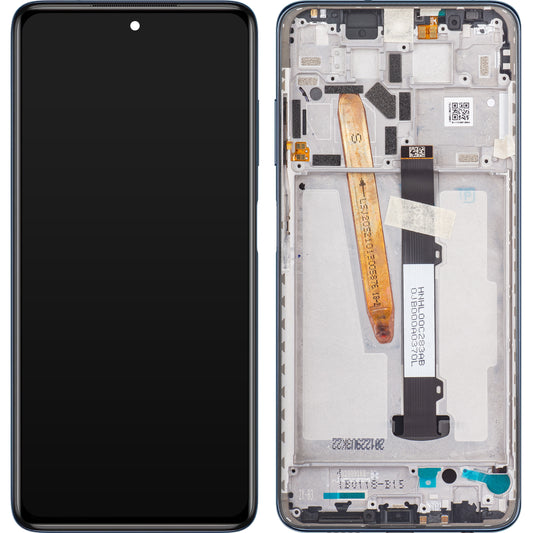 Xiaomi Poco X3 Pro érintőképernyős kijelző, kerettel, fekete, Service Pack 560002J20S00