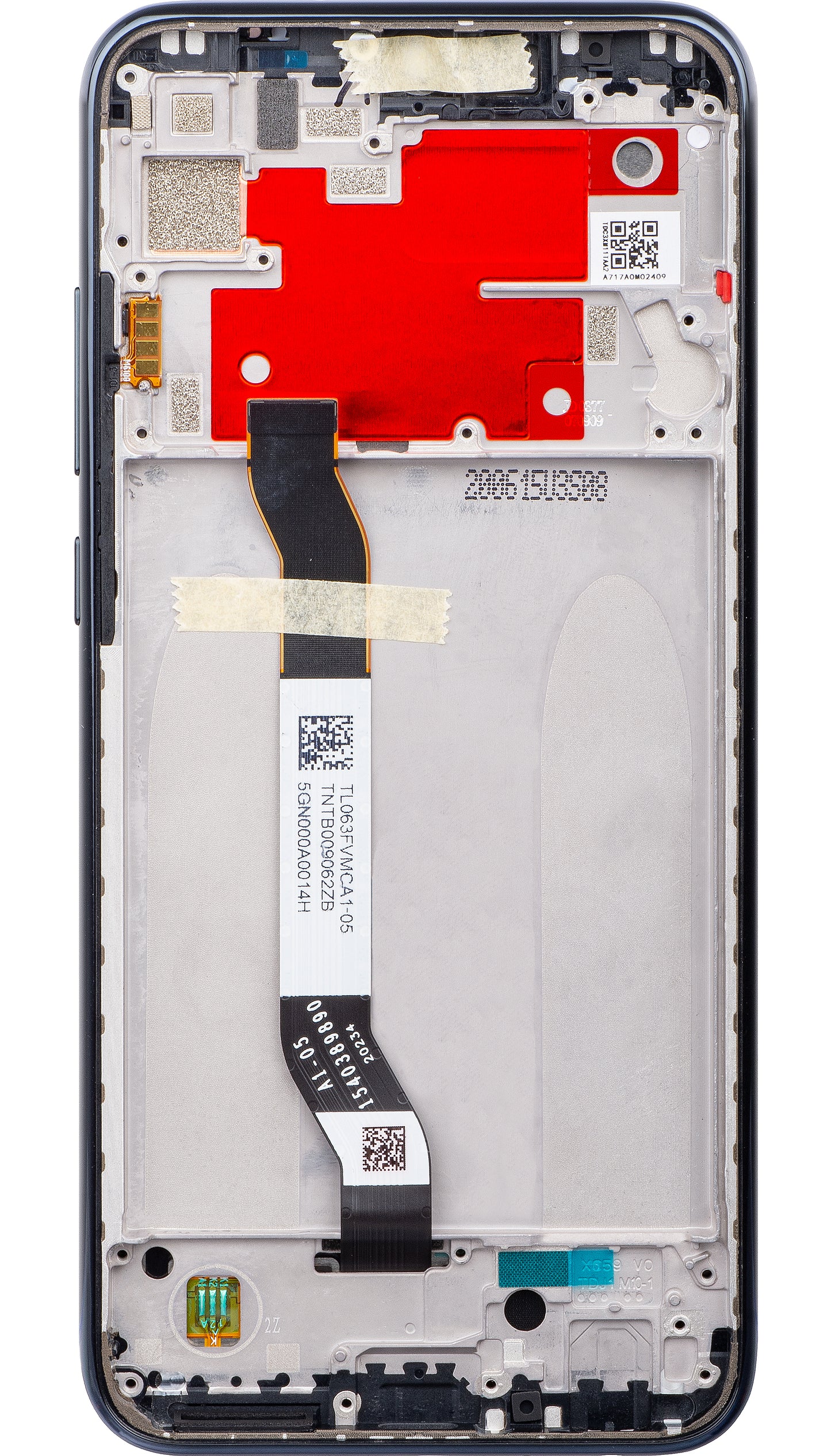 Xiaomi Redmi Note 8T kijelző érintőképernyővel, kerettel, fekete, Service Pack 5600040C3X00