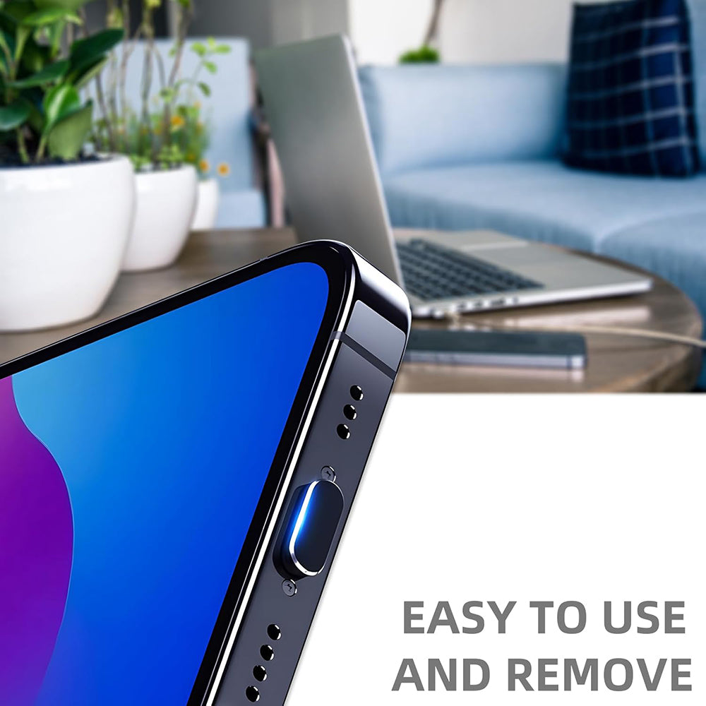 Techsuit AD1 porvédő dugó telefonhoz, USB-C, 4 darabos készlet, fekete