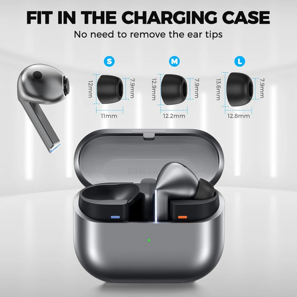Techsuit ET3 füldugók Samsung Galaxy Buds3 Pro-hoz, Méretek: S / M / L, Fehér