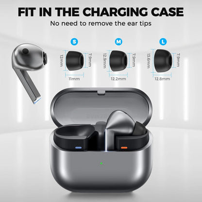 Techsuit ET3 füldugók Samsung Galaxy Buds3 Pro-hoz, Méretek: S / M / L, Fehér