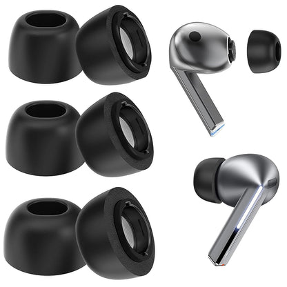 Techsuit ET3 füldugók Samsung Galaxy Buds3 Pro-hoz, Méret S / M / L, Fekete