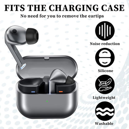 Techsuit ET3 füldugók Samsung Galaxy Buds3 Pro-hoz, Méret S / M / L, Fekete