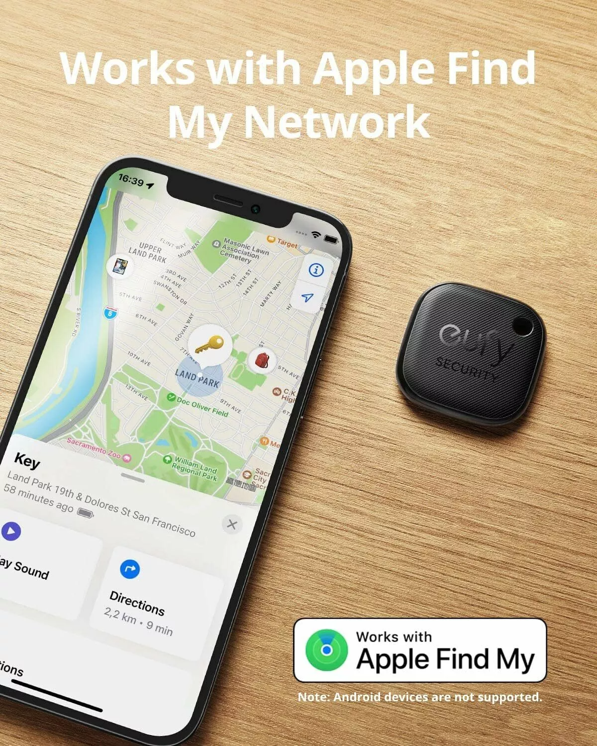 Eufy Security SmartTrack Link iOS sorozathoz, 2 darabos készlet, fekete E87B0011