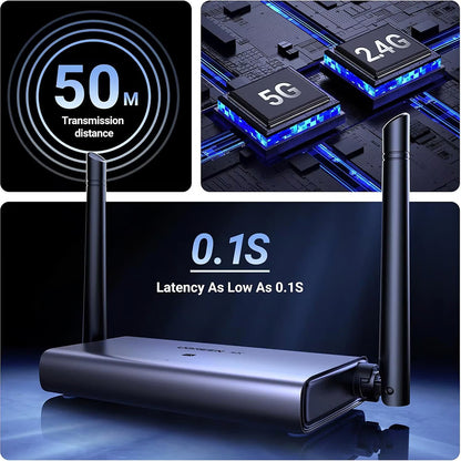 UGREEN CM586 Wireless HDMI Extender, 4K, Fekete