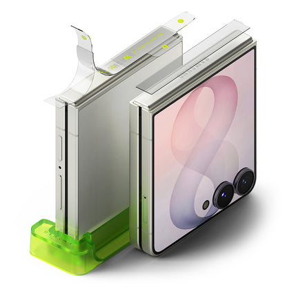 Ringke Dual Easy zsanérvédő fólia Samsung Galaxy Z Flip8 F776-hez, műanyag, 2 darabos készlet