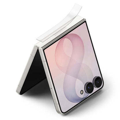 Ringke Dual Easy zsanérvédő fólia Samsung Galaxy Z Flip8 F776-hez, műanyag, 2 darabos készlet