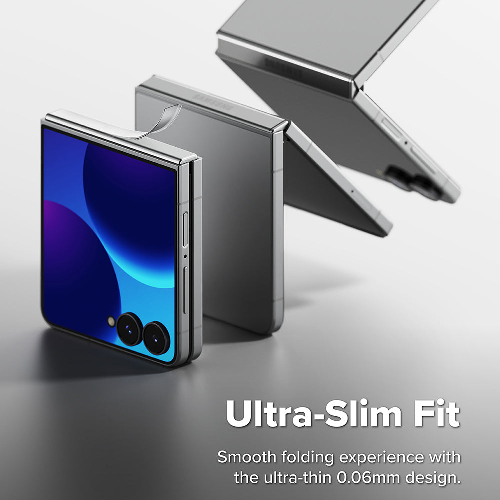 Ringke Dual Easy zsanérvédő fólia Samsung Galaxy Z Flip8 F776-hez, műanyag, 2 darabos készlet