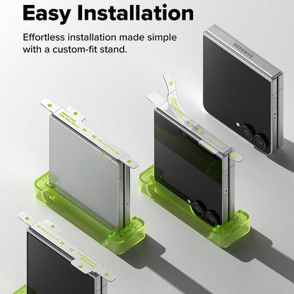 Ringke Dual Easy zsanérvédő fólia Samsung Galaxy Z Flip8 F776-hez, műanyag, 2 darabos készlet