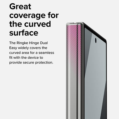 Ringke Dual Easy zsanérvédő fólia Samsung Galaxy Z Fold8 Ultra F976-hez, műanyag, 2 darabos készlet