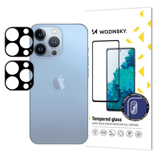 Védőfólia WZK az Apple iPhone 17 hátsó kamerájához, Edzett üveg, 2 darabos készlet, Fekete
