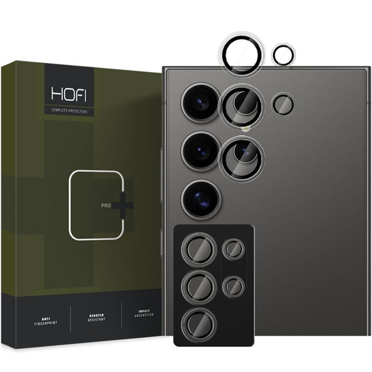 HOFI CamRing PRO+ hátlapi kamera védőfólia Samsung Galaxy S25 Ultra S938-hoz, edzett üveg, fekete
