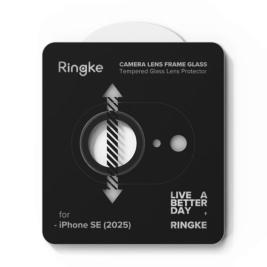 Ringke hátsó kamera védőfólia Apple iPhone 16e-hez, Edzett üveg, 2 darabos készlet, Fekete